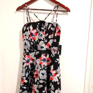 Express Black Floral Dress NWT